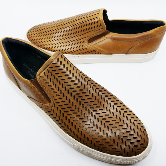 Banana Republic Other - Banana Republic Men Trent Laser Cut Cognac Slip On